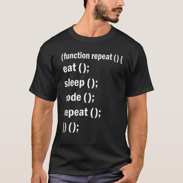 Essen Schlafen Code Wiederholen Softwareentwicklun T-Shirt (Vorderseite)