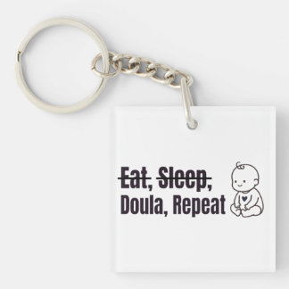 Essen Schlafen Doula Schlüsselanhänger
