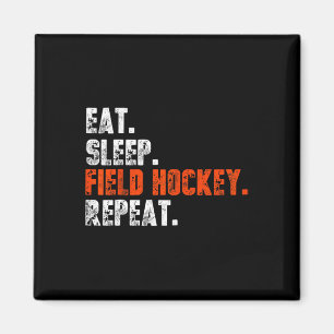 Essen Schlafen Feldhockey Wiederholen Shirt Lustig Magnet