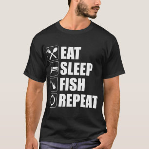 Essen Schlafen Fischen Wiederholen T-Shirt
