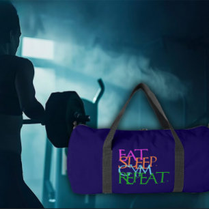 Essen. Schlafen. Fitnessstudio. Wiederholen. Fitne Duffle Bag