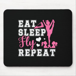 Essen Schlafen Fliegen Cheer Flieger Cheerleading Mousepad