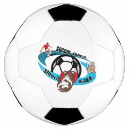 Essen, schlafen, Fußball, wiederholen. Cartoon Fuß Fußball