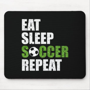 Essen Schlafen Fußball Wiederholen Fußballspieler Mousepad