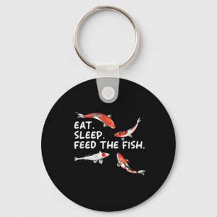 Essen Schlafen Füttert Die Fische Lustiger Koi Lie Schlüsselanhänger