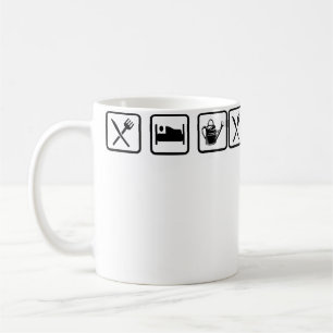 Essen Schlafen Garten Wiederholen Gärtnerei Gärtne Kaffeetasse