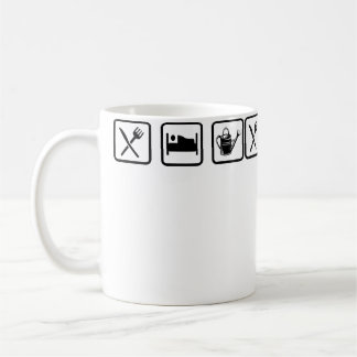 Essen Schlafen Garten Wiederholen Gärtnerei Gärtne Kaffeetasse