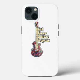 Essen schlafen Gitarre wiederholen. Vintage bunte Case-Mate iPhone Hülle