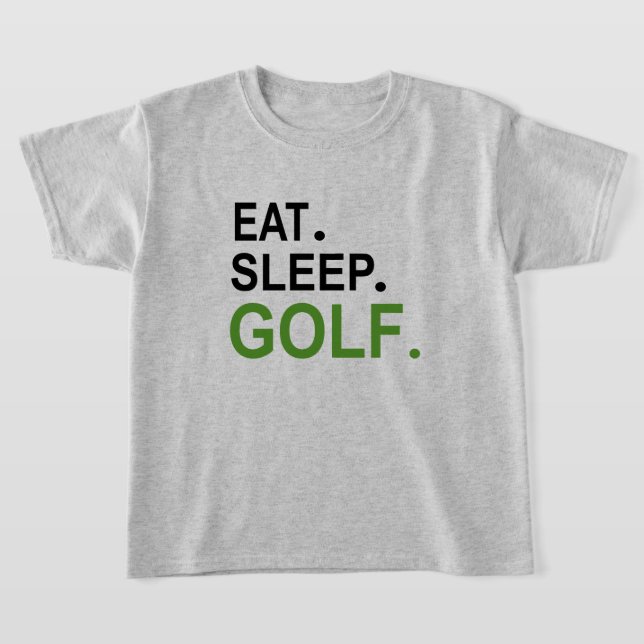 Essen. Schlafen. Golf. Kinder T-Shirt (Ablage )