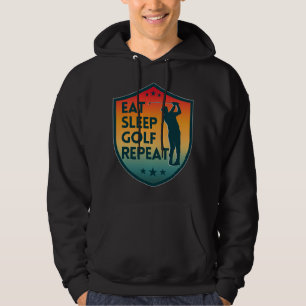 ESSEN SCHLAFEN GOLF WIEDERHOLEN HOODIE