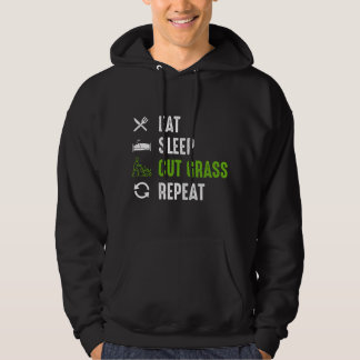 Essen Schlafen Gras Mähen - Landschaftsbau-Outfit  Hoodie