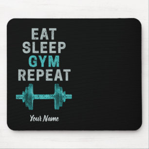 Essen Schlafen Gym Wiederholen Gymnastik Vintage F Mousepad