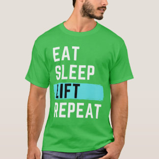 Essen Schlafen Heben Wiederholen Junge T-Shirt