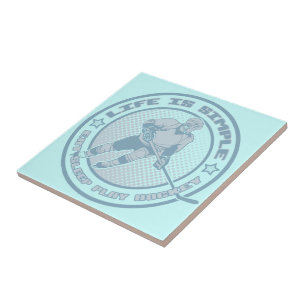 Essen, schlafen, Hockey spielen Fliese