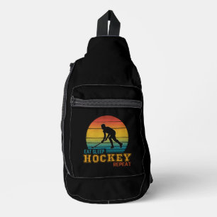 Essen Schlafen Hockey Wiederholen Crossbody Bag