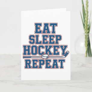 Essen Schlafen Hockey Wiederholen Eishockey Für Te Karte