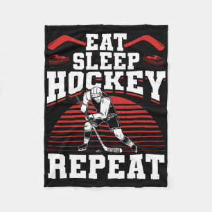 Essen Schlafen Hockey Wiederholen Eishockeyspieler Fleecedecke