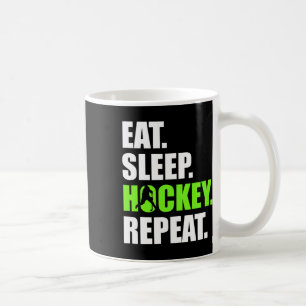 Essen Schlafen Hockey Wiederholen Lustige Eishocke Kaffeetasse