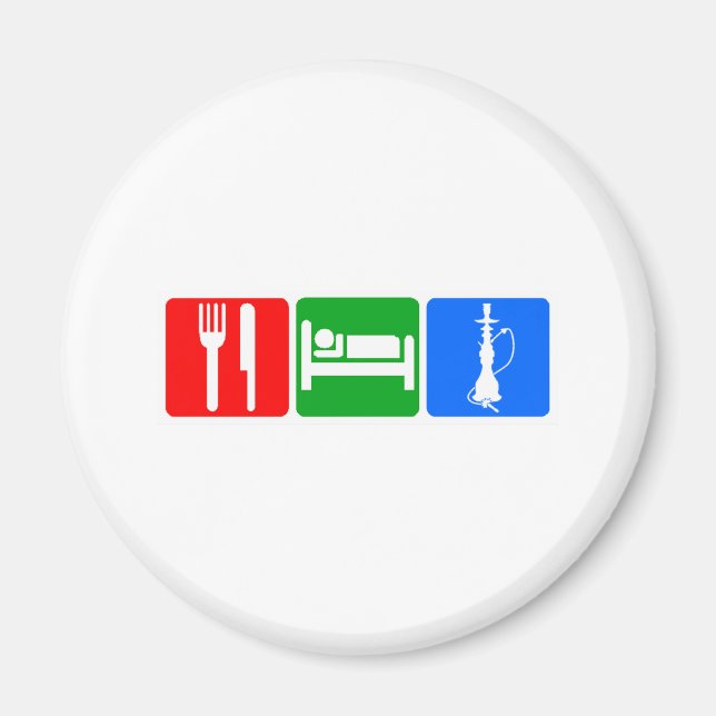 Essen, schlafen, Hookah. Magnet (Vorne)