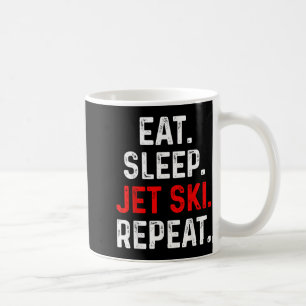 Essen schlafen Jetski wiederholen Wassersport See Kaffeetasse