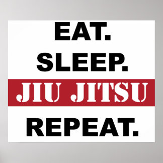 Essen. Schlafen. Jiu Jitsu. Wieder von vorne. Post Poster