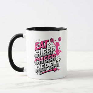 Essen Schlafen Jubeln Wiederholen – Cheerleading-T Tasse