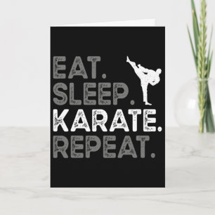 Essen Schlafen Karate Wiederholen Lustiges Karate- Karte