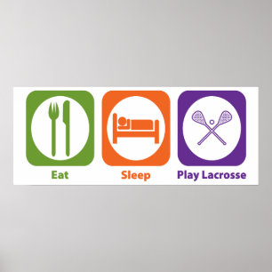 Essen Schlafen Lacrosse Play Poster