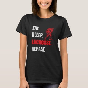 Essen Schlafen Lacrosse Wiederholung Lacrosse Men T-Shirt