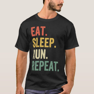 Essen Schlafen Laufen Wiederholen Läufer Vintage T-Shirt