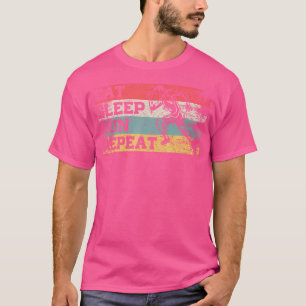 Essen Schlafen Laufen Wiederholen Lustiger Läufer T-Shirt