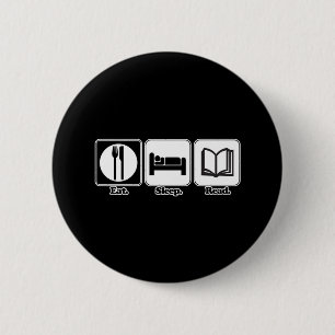 essen schlafen lesen button