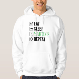 Essen. Schlafen. Martinis. Wiederholen. Hoodie