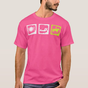 Essen Schlafen Pferdereiten Lustiges Pferd T-Shirt