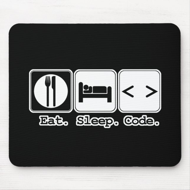 essen schlafen programmieren mousepad (Vorne)