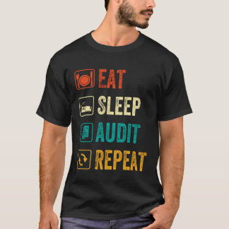 Essen Schlafen Prüfen Wiederholen Vintage Prüfer G T-Shirt