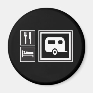 Essen. Schlafen. RV! Magnet