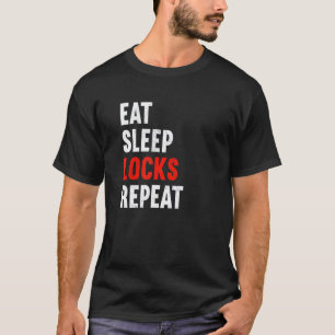 Essen Schlafen Schlösser Wiederholen Schlosser Met T-Shirt