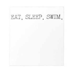 Essen Schlafen Schwimmen Notizblock