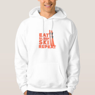 Essen Schlafen Ski Wiederholen Hoodie