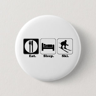 essen schlafen skifahren button