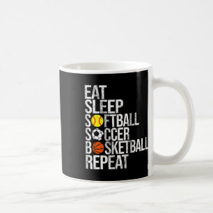 Essen Schlafen Softll Fußball Sketll Wiederholen L Kaffeetasse