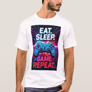 Essen. Schlafen. Spiel. Wieder von vorne. - T-SHIR T-Shirt