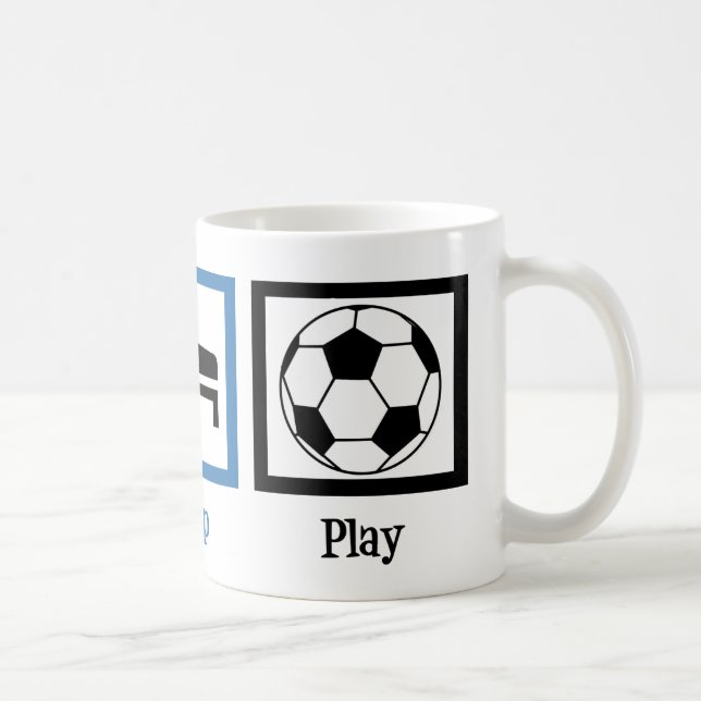 Essen schlafen spielen Fußball Kaffeetasse (Rechts)