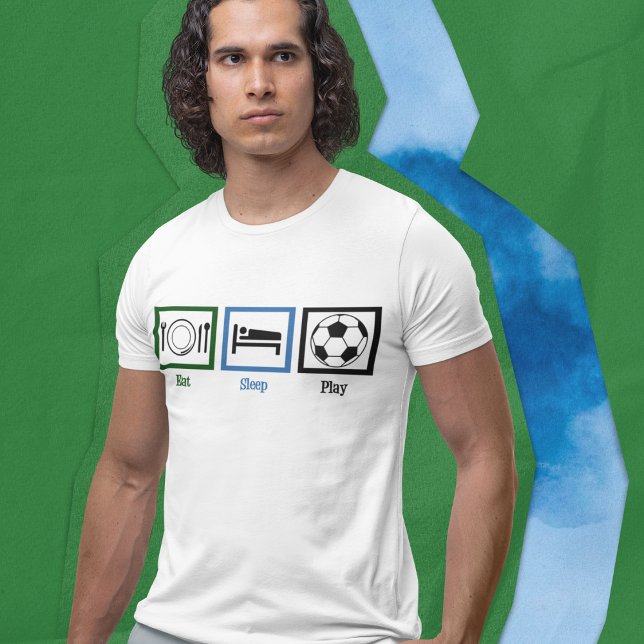 Essen schlafen spielen Fußball T-Shirt (Von Creator hochgeladen)