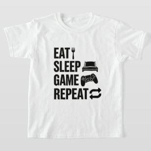 Essen Schlafen Spielen Wiederholen Gaming T-Shirt