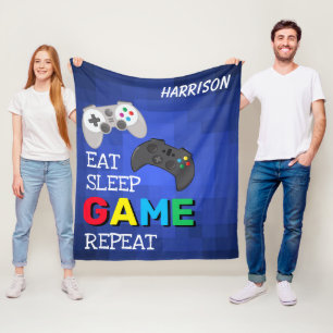 Essen, Schlafen, Spielen, Wiederholen Personalis Fleecedecke