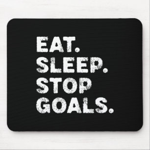 Essen Schlafen Stoppen Tore Lustig Fußball Hockey Mousepad