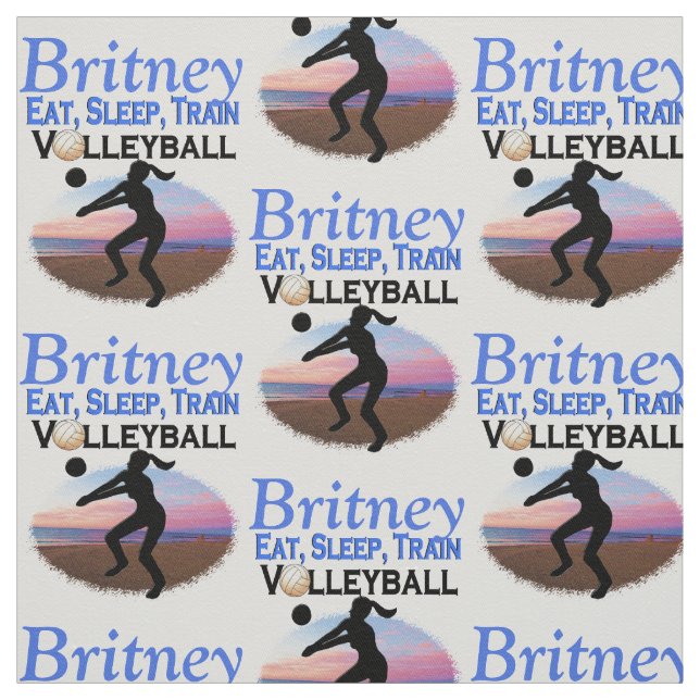 ESSEN, SCHLAFEN STRAND VOLLEYBALL PERSONALISIERT F STOFF (Muster)