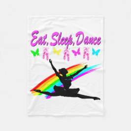 ESSEN, SCHLAFEN, TANZBALLERINA DESIGN FLEECEDECKE